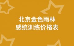 金色雨林北京金色雨林感统训练价格表介绍